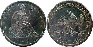 GFRC Open Set Registry - Oregon Beaver 1846 Seated  50C