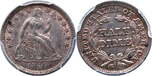 GFRC Open Set Registry - Wild and Wonderful in WV 1849 Seated  5C