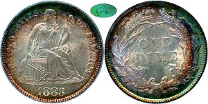 GFRC Open Set Registry - Sacandaga 1883 Seated  10C