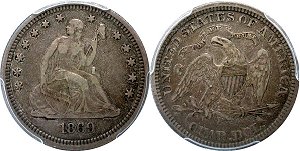 GFRC Open Set Registry - Iowa 1869 Seated  25C