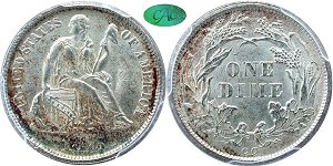 GFRC Open Set Registry - Dale Miller 1875 Seated Below Wreath 10C