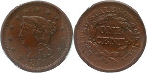 GFRC Open Set Registry - Badger Mountain 1839-1857 Braided Hair  1C