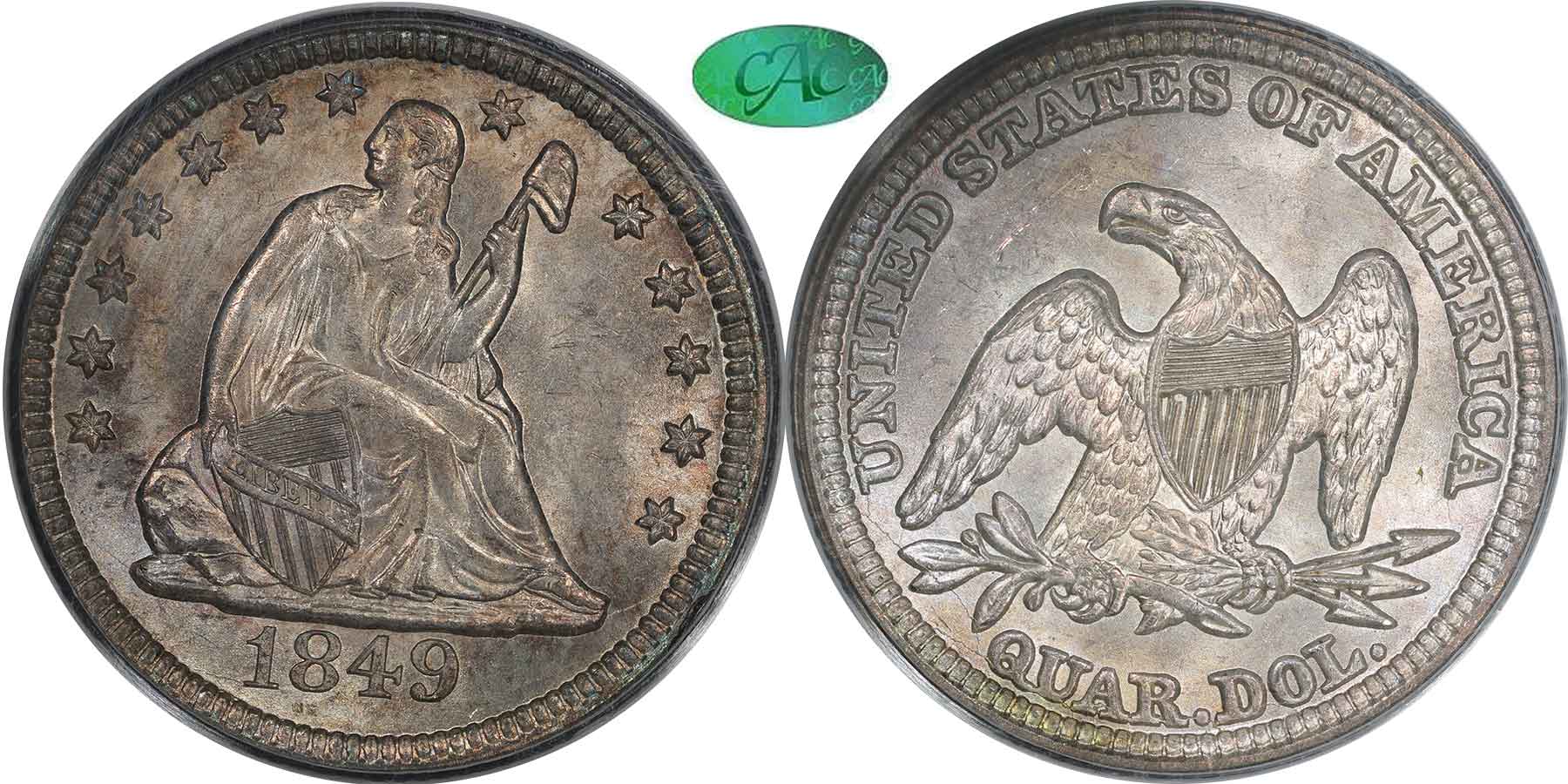 GFRC Open Set Registry - MIKE VERHULST 1849 Seated  25C