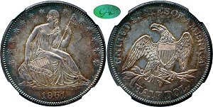 GFRC Open Set Registry - Greene 1861 Seated  50C