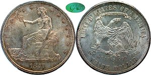 GFRC Open Set Registry - Mountain Home_ 1873-1876 Trade No Chop Mark $1