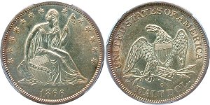 GFRC Open Set Registry - Seal Beach 1866 Seated No Motto 50C