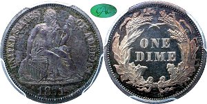 GFRC Open Set Registry - Dale Miller 1871 Seated  10C