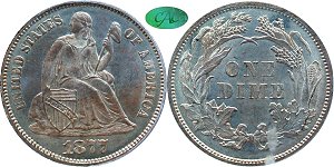 GFRC Open Set Registry - Tenafly 1877 Seated  10C