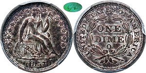 GFRC Open Set Registry - Copper Harbor 1857 Seated  10C