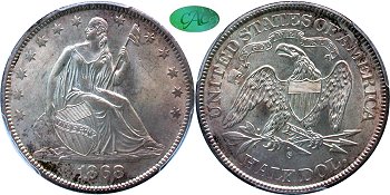 GFRC Open Set Registry - Newtown 1868 Seated  50C