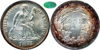 GFRC Open Set Registry - Coulombe Family 1872 Seated  10C