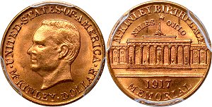 GFRC Open Set Registry - Hampden 1927 Early Commemorative McKinley G$1