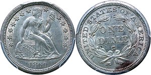 GFRC Open Set Registry - Coulombe Family 1860 Seated  10C