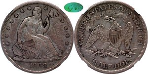 GFRC Open Set Registry - Wild and Wonderful in WV 1868 Seated  50C