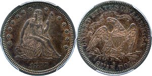 GFRC Open Set Registry - BIG BLUE 1877 Seated  25C