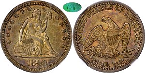 GFRC Open Set Registry - Pikes Peak 1849 Seated  25C