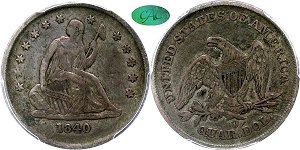 GFRC Open Set Registry - Tenafly 1840 Seated No Drapery 25C