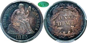 GFRC Open Set Registry - Newtown 1885 Seated  10C