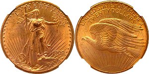 GFRC Open Set Registry - Seated Appalachians Halves 1907 - 1908 Gold St Gaudens G$20
