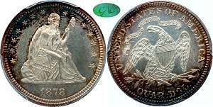 GFRC Open Set Registry - Tenafly 1878 Seated  25C