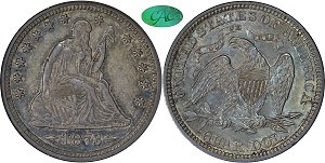 GFRC Open Set Registry - Pikes Peak 1873 Seated With Arrows 25C