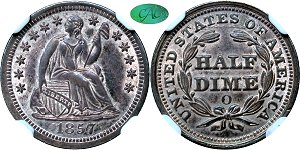 GFRC Open Set Registry - Sacandaga 1857 Seated  5C