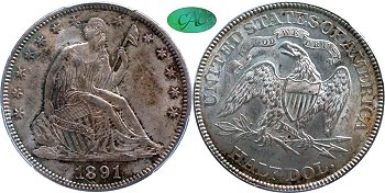 GFRC Open Set Registry - Newtown 1891 Seated  50C