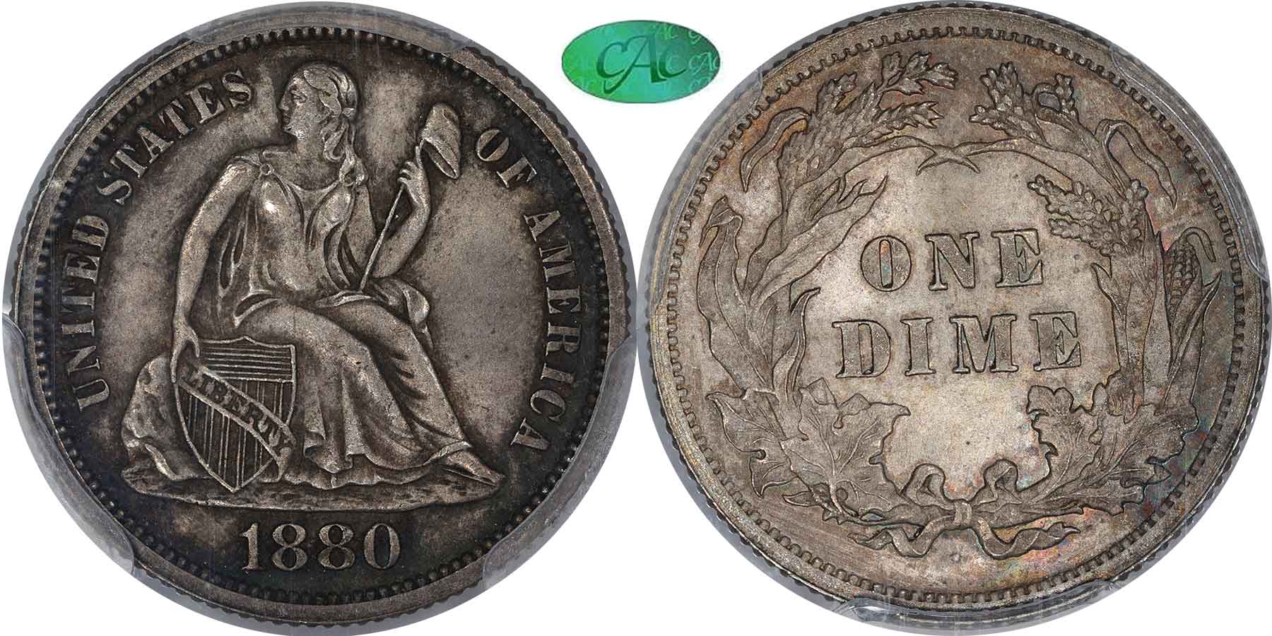 GFRC Open Set Registry - Coulombe Family 1880 Seated  10C