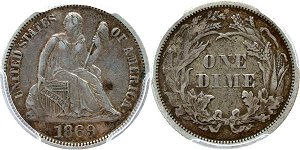 GFRC Open Set Registry - Piedmont 1869 Seated  10C