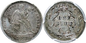 GFRC Open Set Registry - Tenafly 1869 Seated  10C