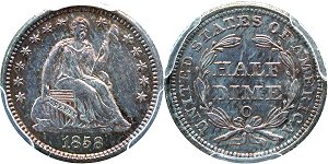 GFRC Open Set Registry - Sacandaga 1858 Seated  5C