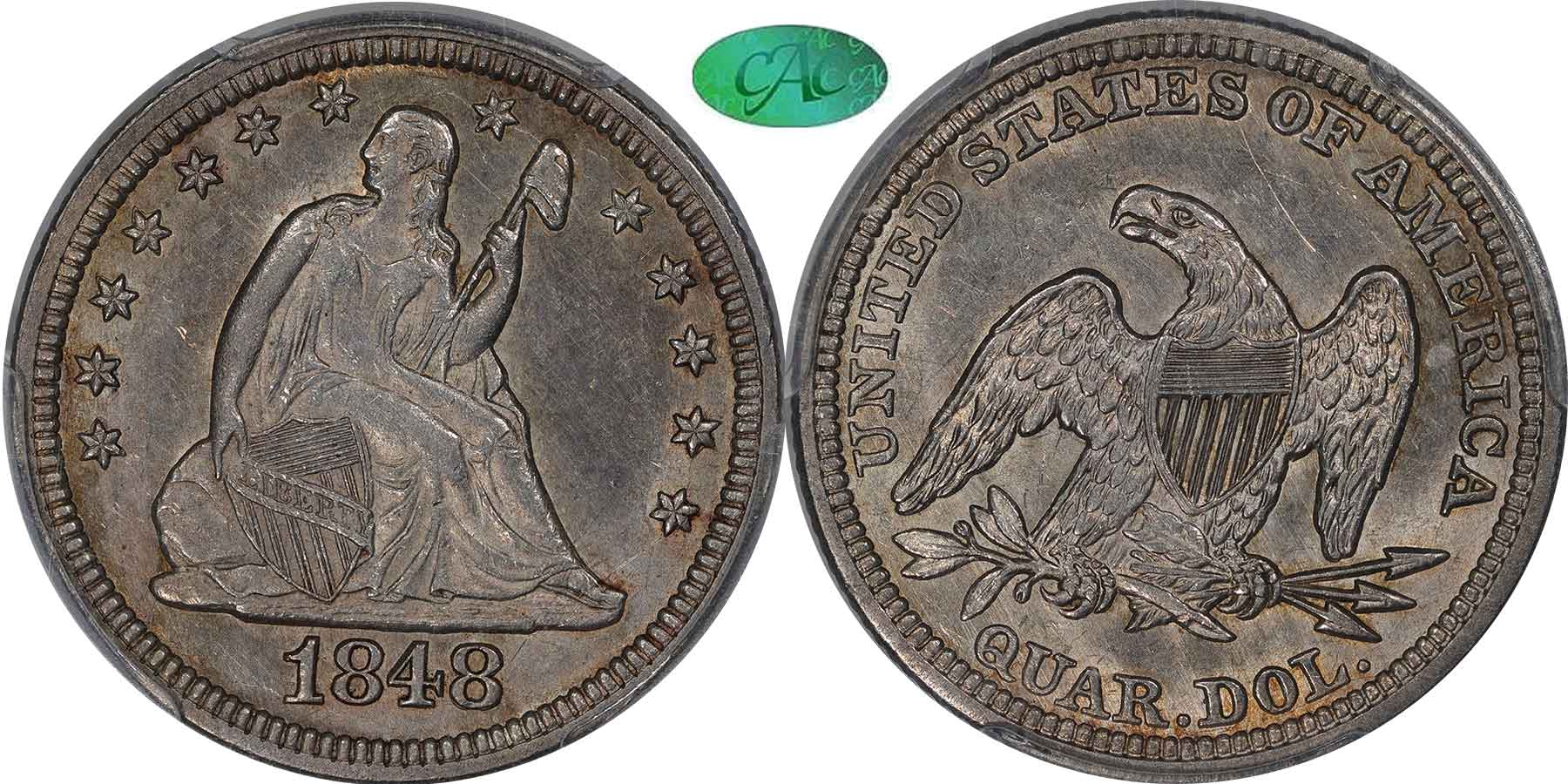 GFRC Open Set Registry - MIKE VERHULST 1848 Seated  25C