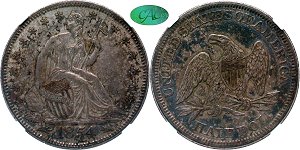 GFRC Open Set Registry - Wild and Wonderful in WV 1854 Seated With Arrows 50C