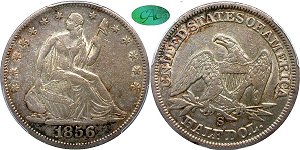 GFRC Open Set Registry - Pikes Peak 1856 Seated  50C