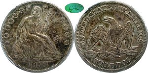 GFRC Open Set Registry - Hermit 1840-1861 Seated  50C