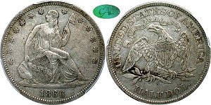 GFRC Open Set Registry - TGM 1866 Seated With Motto 50C