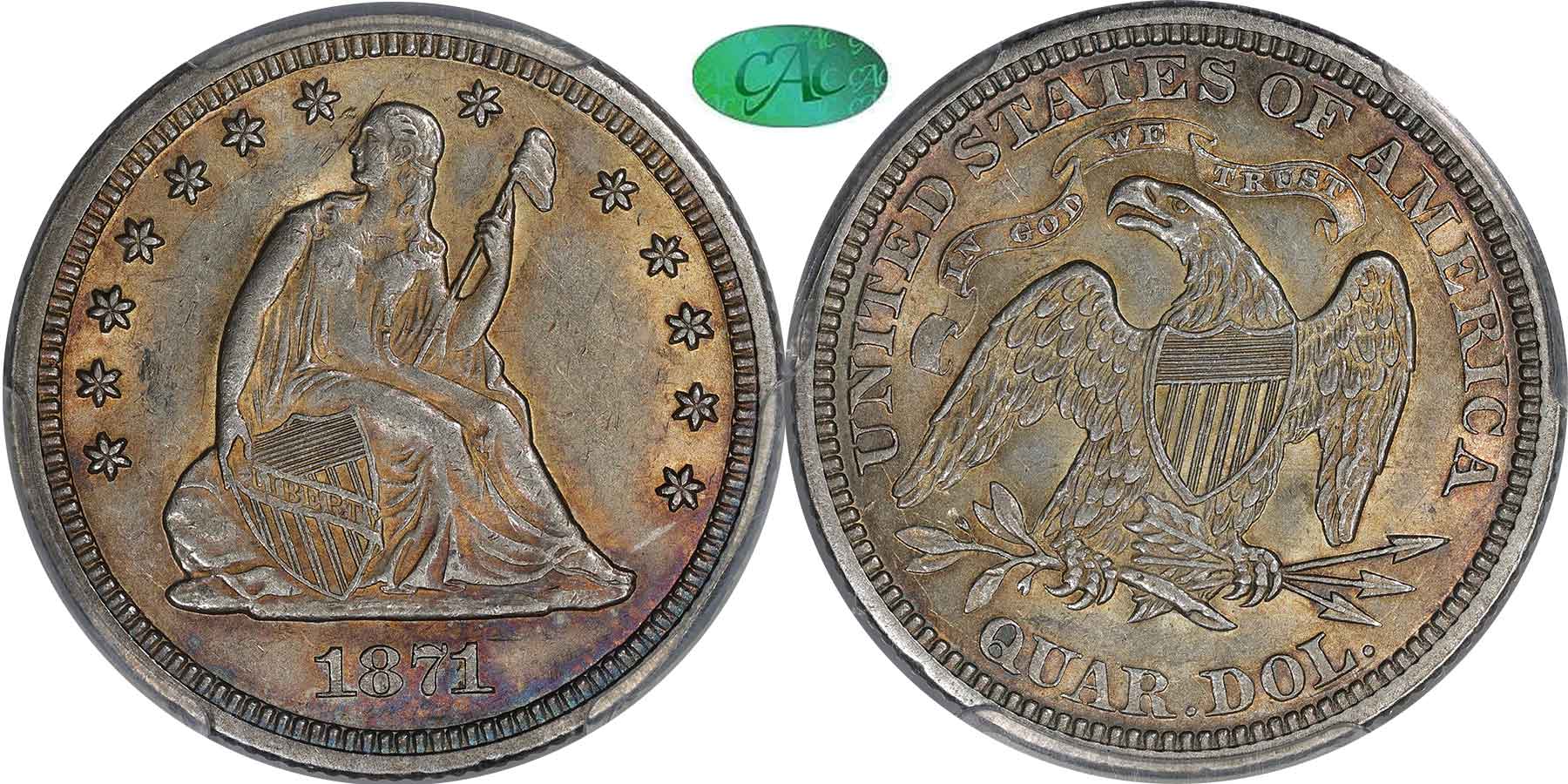 GFRC Open Set Registry - MIKE VERHULST 1871 Seated  25C
