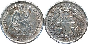 GFRC Open Set Registry - Dale Miller 1875 Seated In Wreath 10C