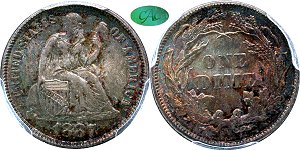 GFRC Open Set Registry - Newtown 1887 Seated  10C