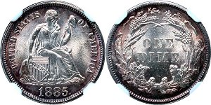 GFRC Open Set Registry - Sacandaga 1885 Seated  10C