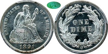 GFRC Open Set Registry - Ash 1891 Seated  10C
