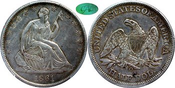 GFRC Open Set Registry - Civil War 1861 Seated CSA 50C