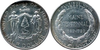GFRC Open Set Registry - nacnud 1920 Early Commemorative Maine 50C