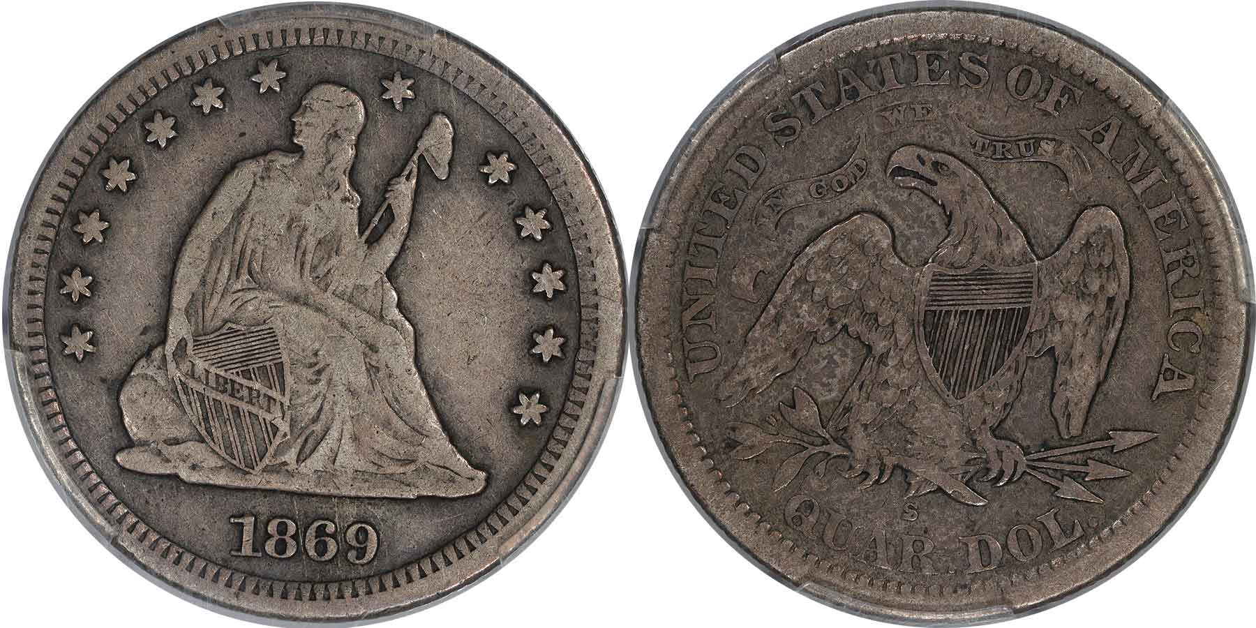 GFRC Open Set Registry - MIKE VERHULST 1869 Seated  25C