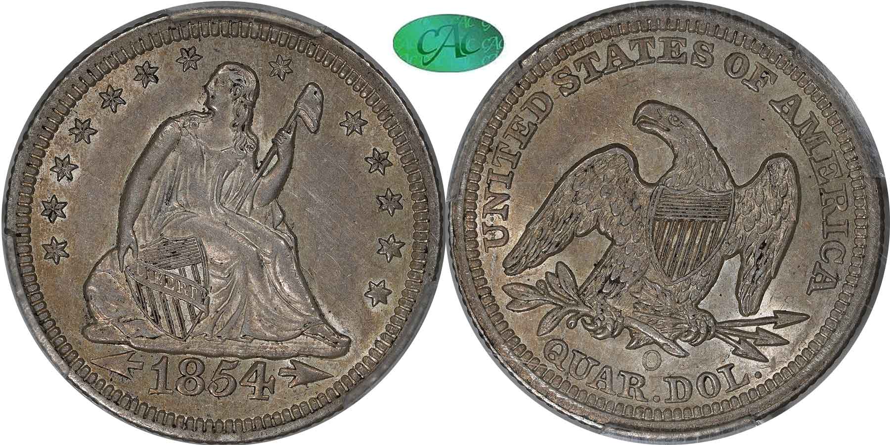 GFRC Open Set Registry - MIKE VERHULST 1854 Seated With Arrows 25C