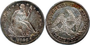 GFRC Open Set Registry - Greene 1846 Seated  50C