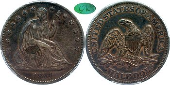 GFRC Open Set Registry - Civil War 1861 Seated CSA 50C