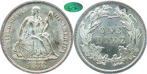 GFRC Open Set Registry - Dale Miller 1878 Seated  10C
