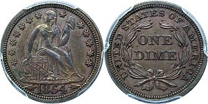 GFRC Open Set Registry - Wild and Wonderful in WV 1854 Seated With Arrows 10C