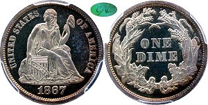 GFRC Open Set Registry - Copper Harbor 1867 Seated  10C
